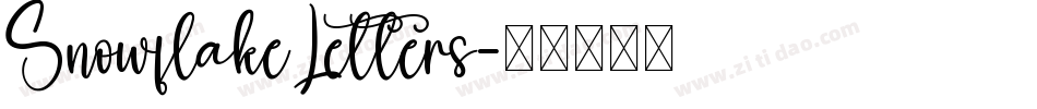 Snowflake Letters字体转换